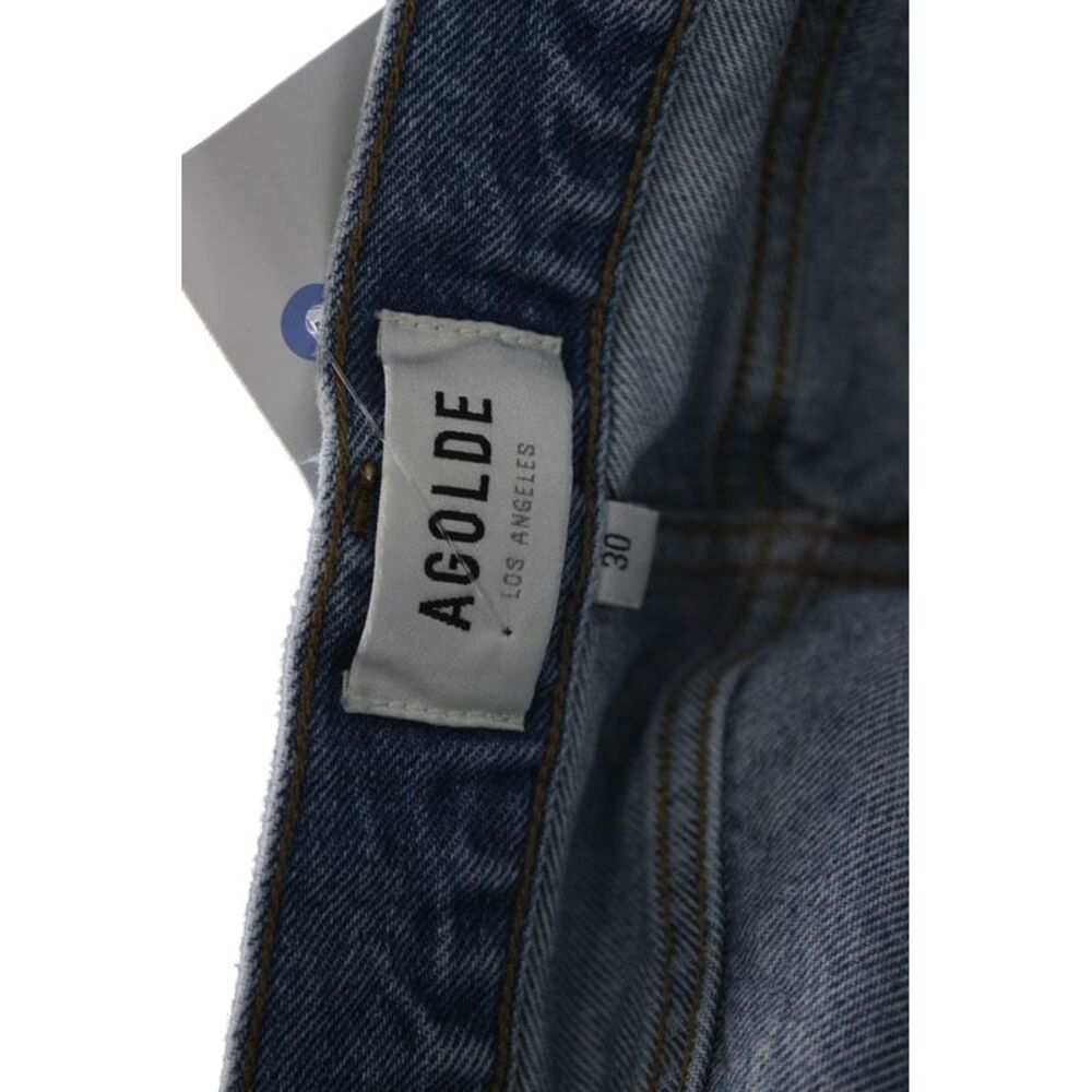 Agolde Womens Cropped Straight Jeans Blue High Rise 27 Inseam Size 30 - Picture 6 of 6